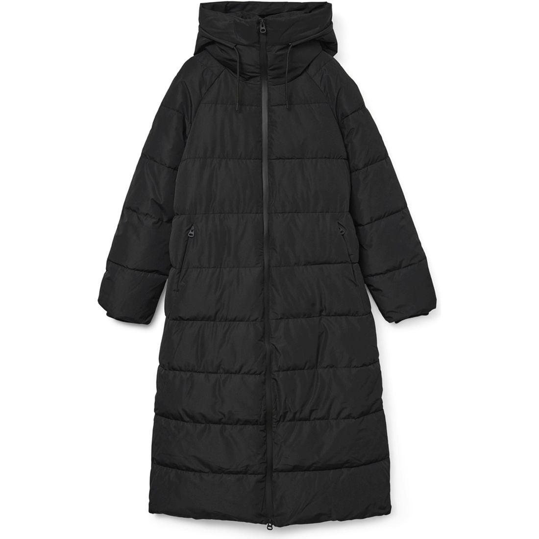 Pūkinis paltas moterims, Juoda, Elanor coat