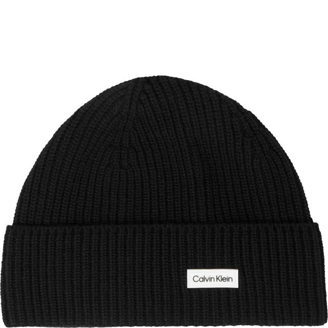 Kepurė vyrams, Juoda, Essential patch beanie