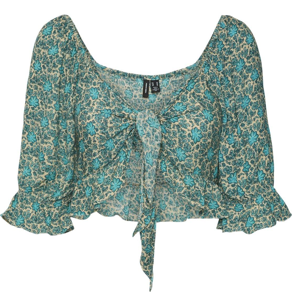 Palaidinės moterims, Žalia, VMBANI 2/4 CROP TOP E