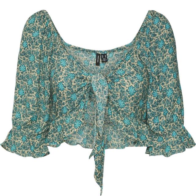 Palaidinės moterims, Žalia, VMBANI 2/4 CROP TOP E