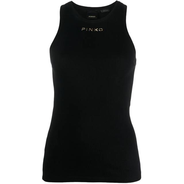 Marškiniai be rankovių moterims, Juoda, Distinto tank top