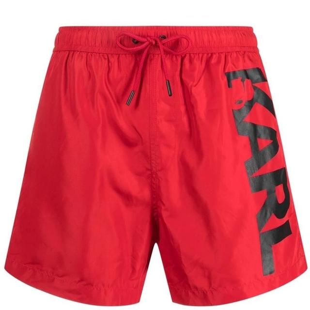 Apatinė kostiumėlio dalis vyrams, Raudona, Karl logo short boardshorts