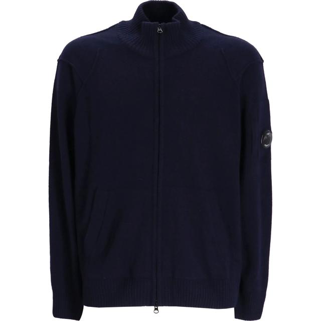 Kardiganas vyrams, Mėlyna, Hooded waffle-knit cardigan