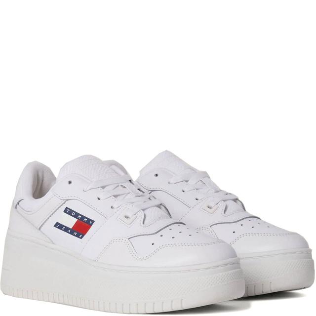 Laisvalaikio bateliai moterims, Balta, Retro basket flatform