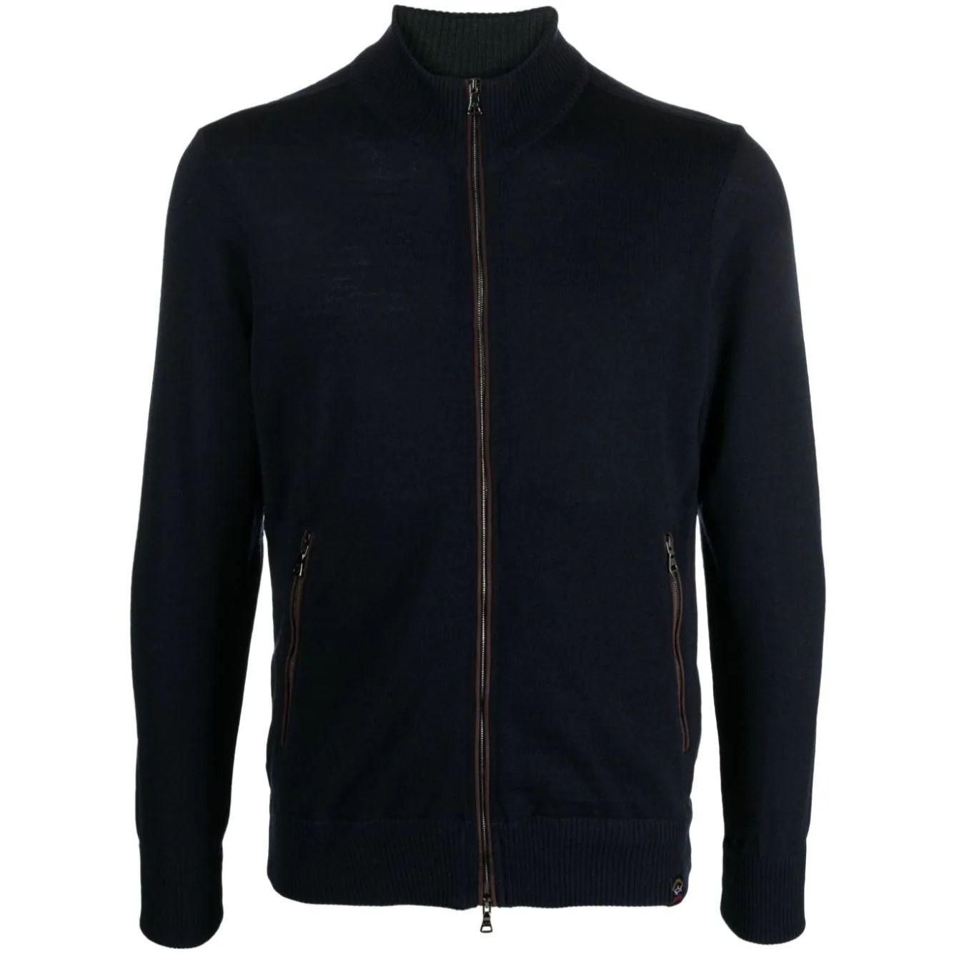 Kardiganas vyrams, Mėlyna, Cardigan with zip