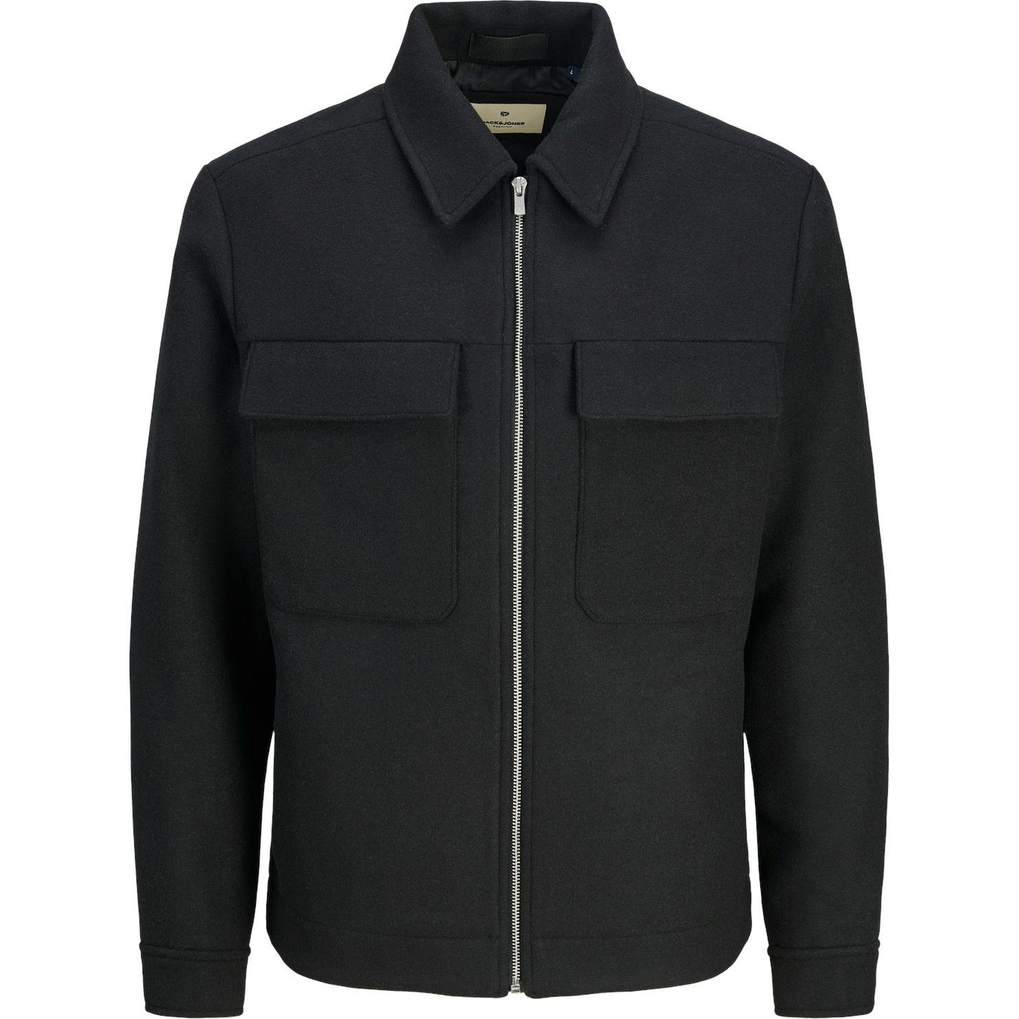 Lengva striukė vyrams, Juoda, Blu russel wool blend jacket