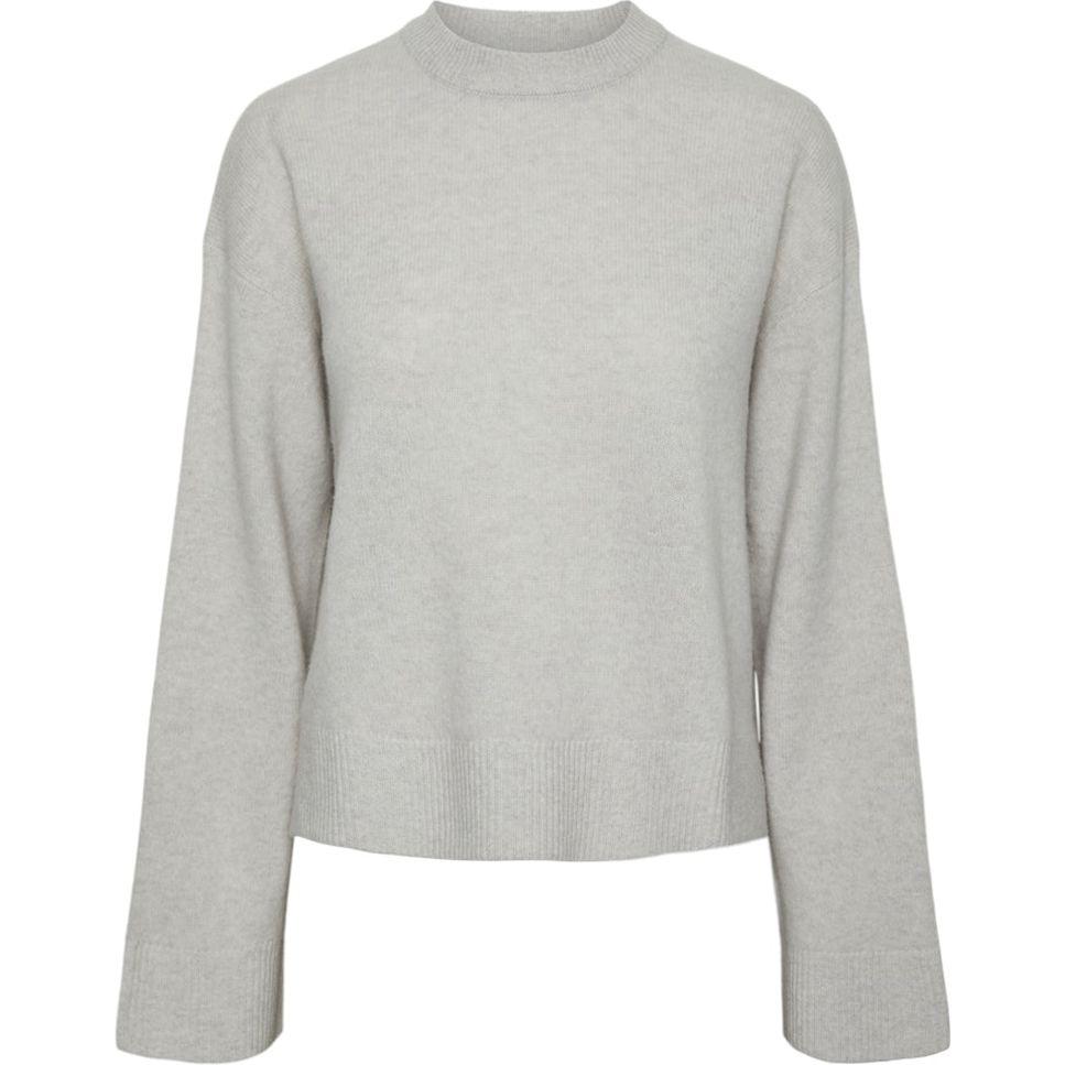 Megztinis moterims, Gray, Nalia o-neck wool knit