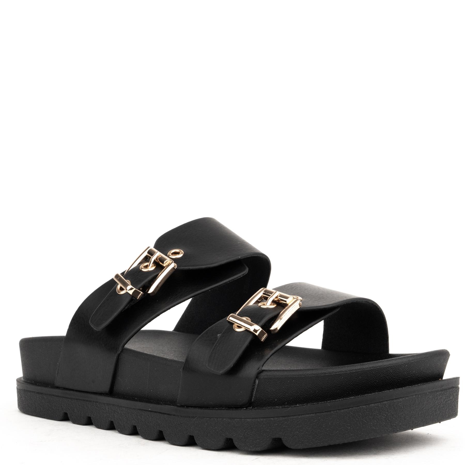 Basutės moterims, Juoda, Sandals