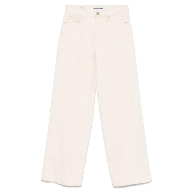 Tiesūs džinsai moterims, Balta, High rise jeans