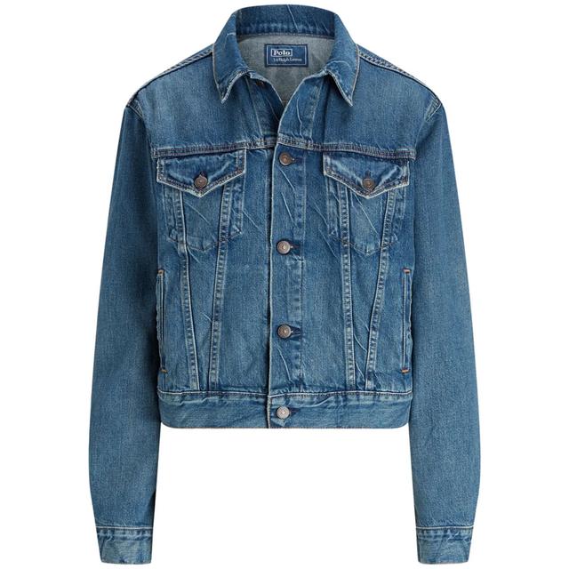 Džinsinis švarkas moterims, Mėlyna, Standard-trucker jacket