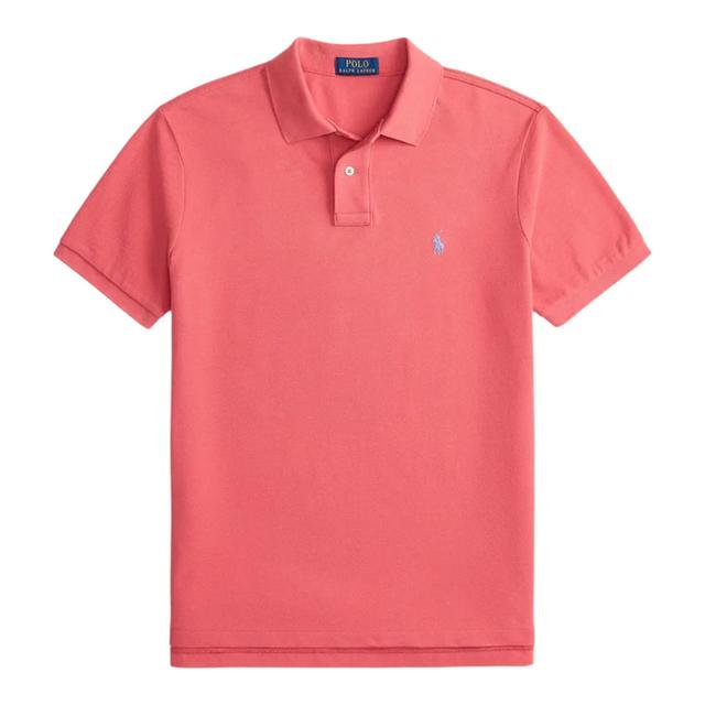 Polo marškiniai trumpos rank. vyrams, Rožinė, Sskccmslm1-short sleeve-knit