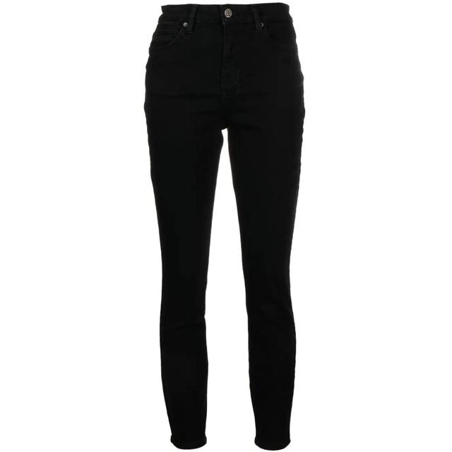 Aptempti džinsai moterims, Juoda, Spray on jet skinny