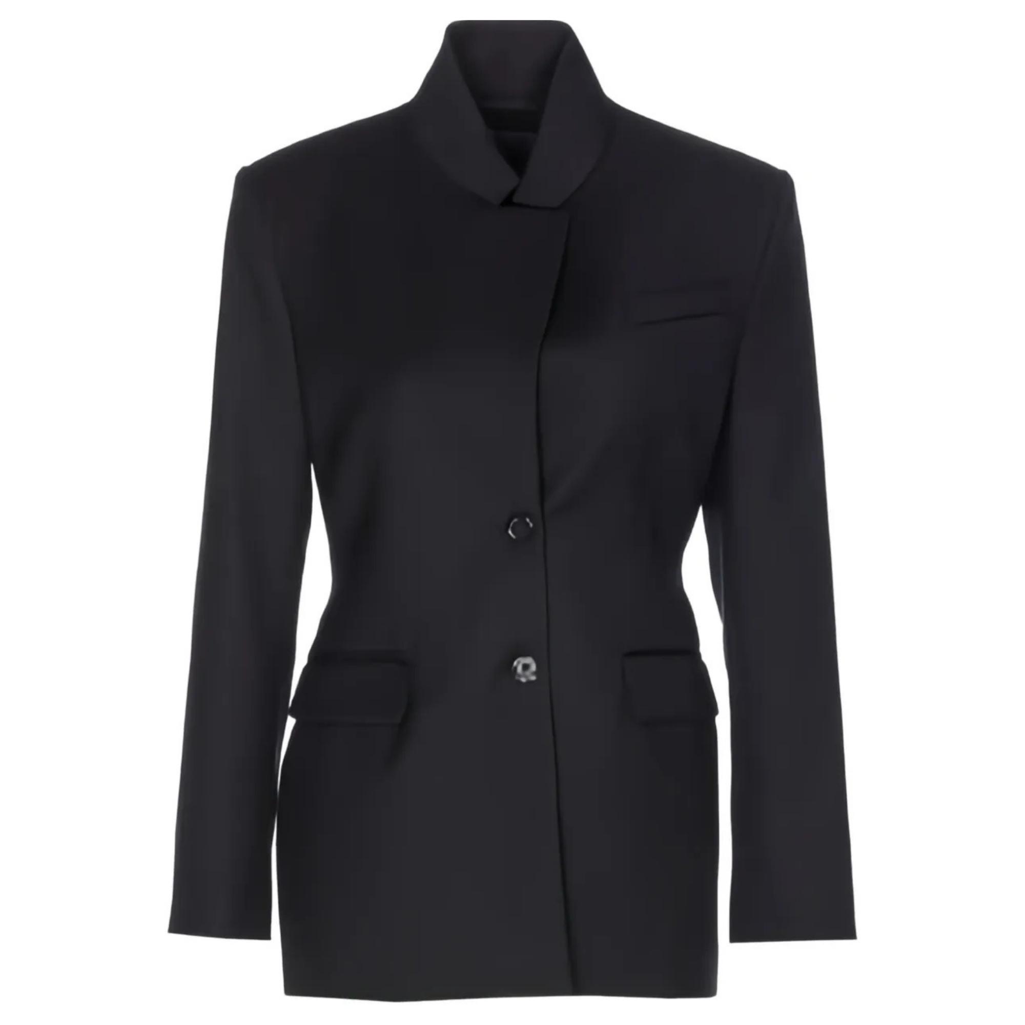 Striukė moterims, Juoda, Fausta giacca flanella diagona