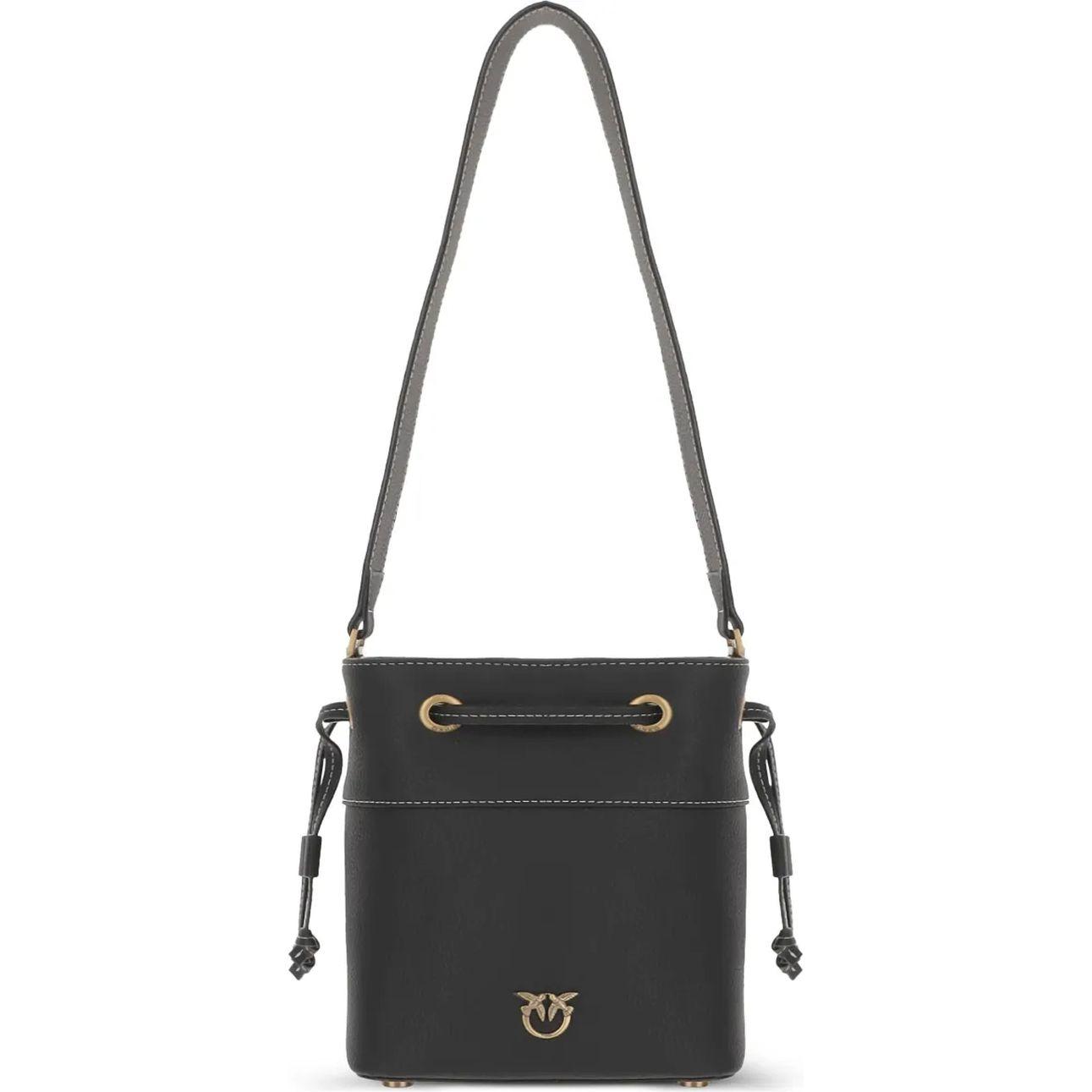 Rankinė per petį moterims, Juoda, Secchiello mini should bag