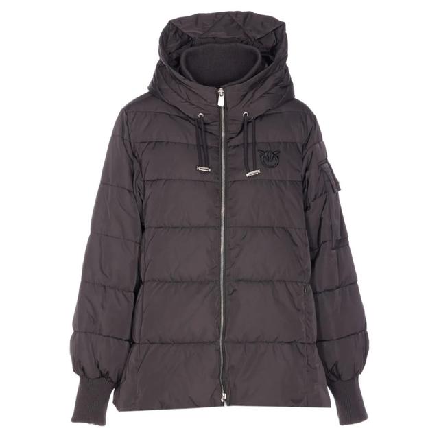 Pūkinė striukė moterims, Juoda, Crusca cape