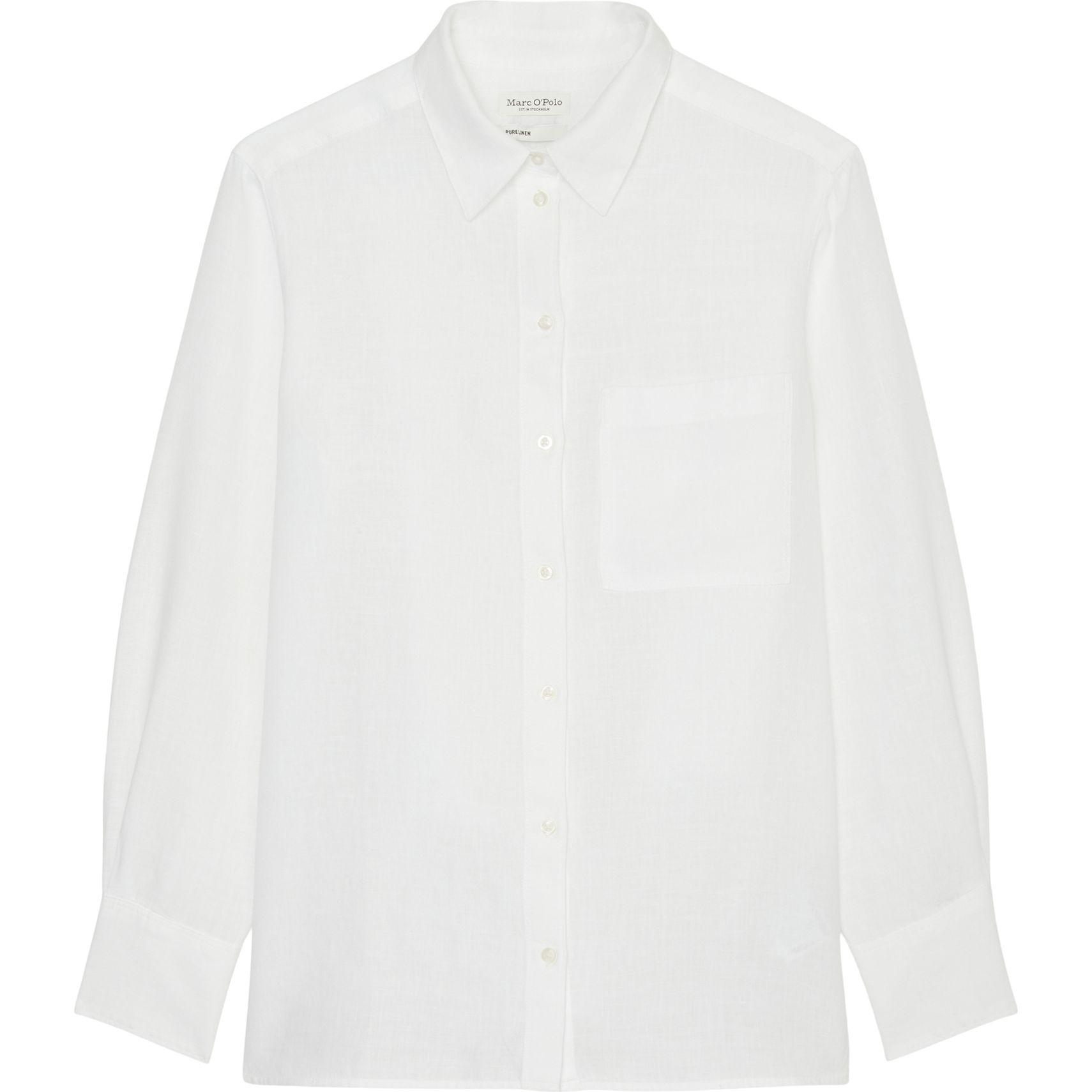 Marškiniai ilgomis rankovėmis moterims, Balta