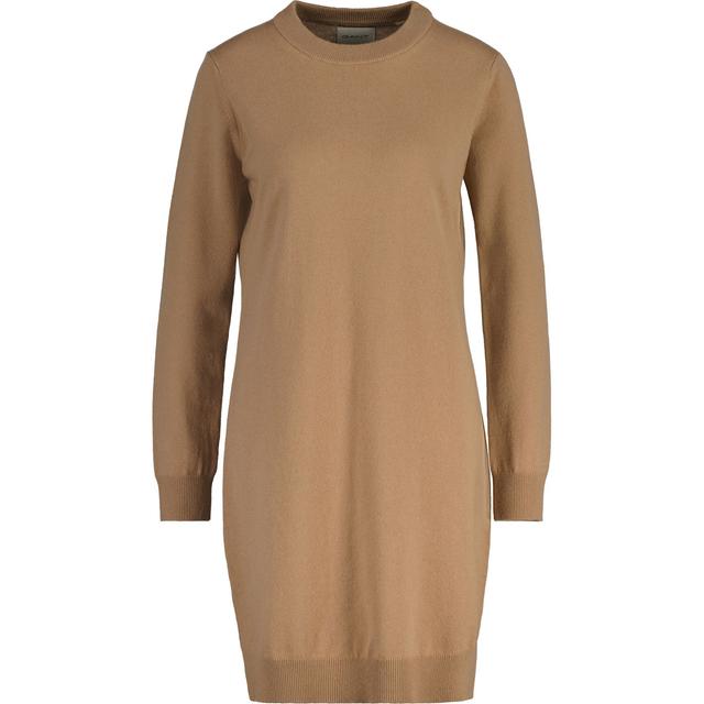 Midi suknelė moterims, Ruda, Superfine lambswool dress