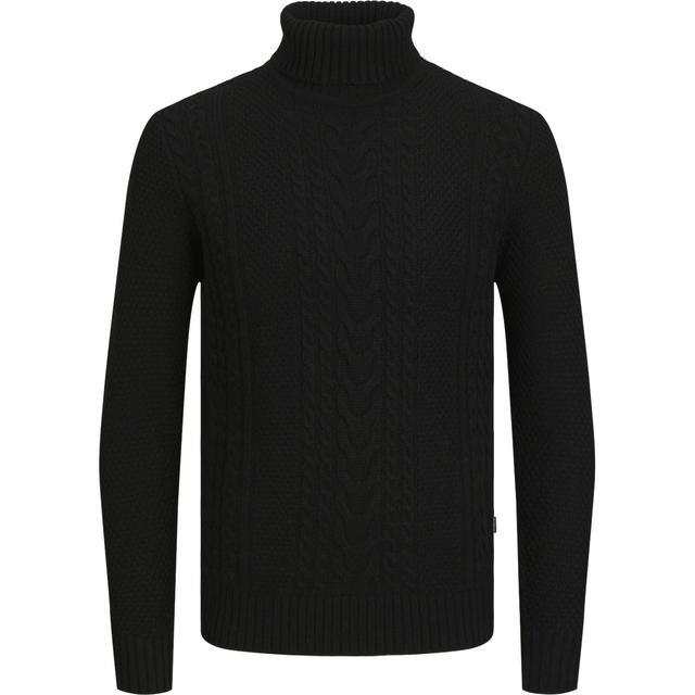 Megztinis su kaklu vyrams, Juoda, Craig knit roll neck
