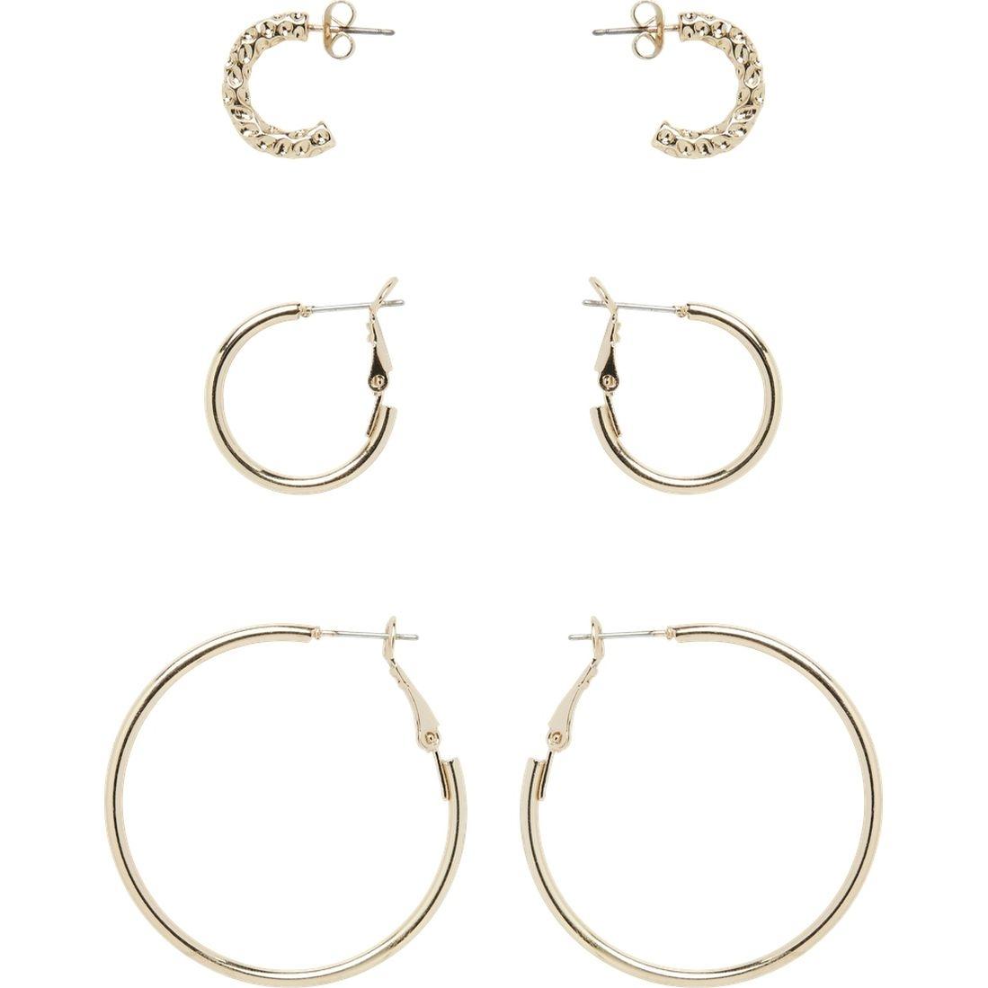 Auskarai moterims, Geltona, PCJULLE O 3-PACK