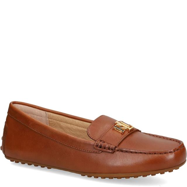 Mokasinai moterims, Ruda, Flats mocasins