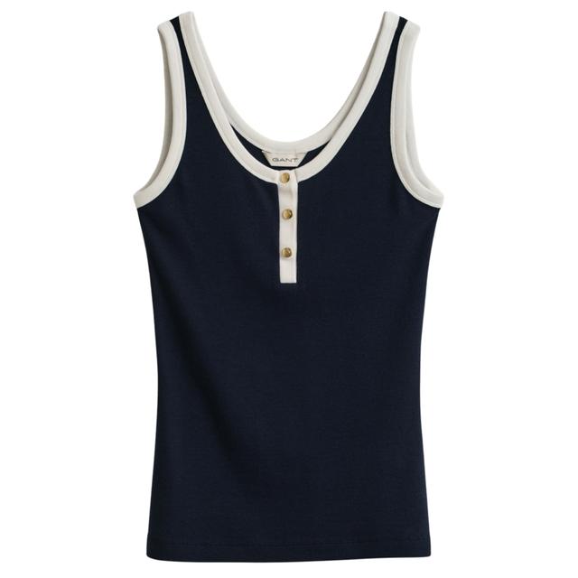 Marškiniai be rankovių moterims, Mėlyna, 4201341-433 Tank top