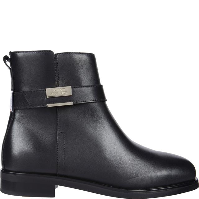 Aulinukai moterims, Juoda, Belt flat boot