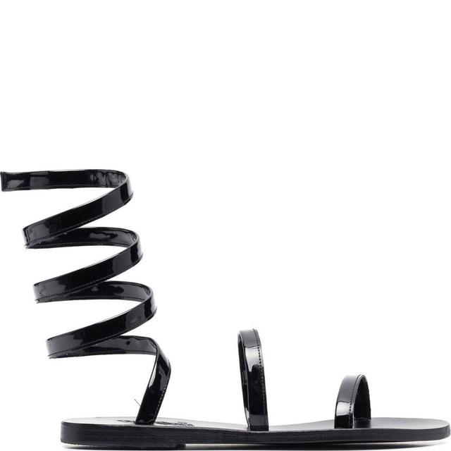 Basutės moterims, Juoda, Ofis patent sandals