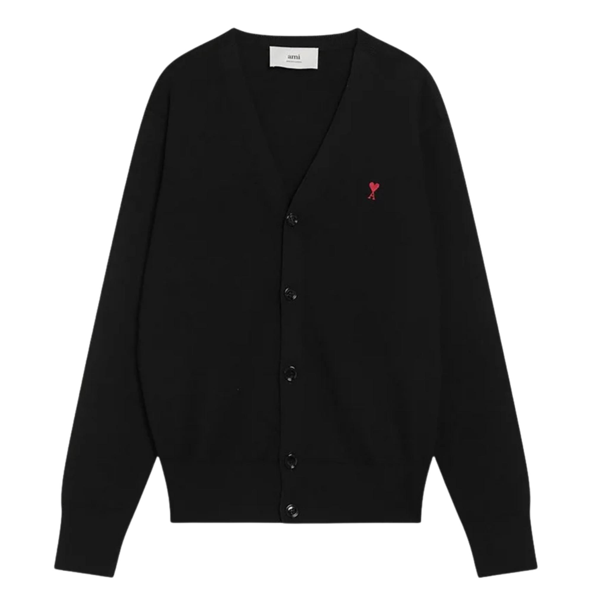 Kardiganas vyrams, Juoda, Cardigan with contrasted