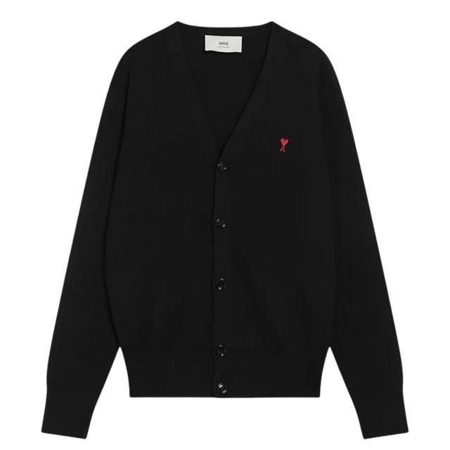 Kardiganas vyrams, Juoda, Cardigan with contrasted