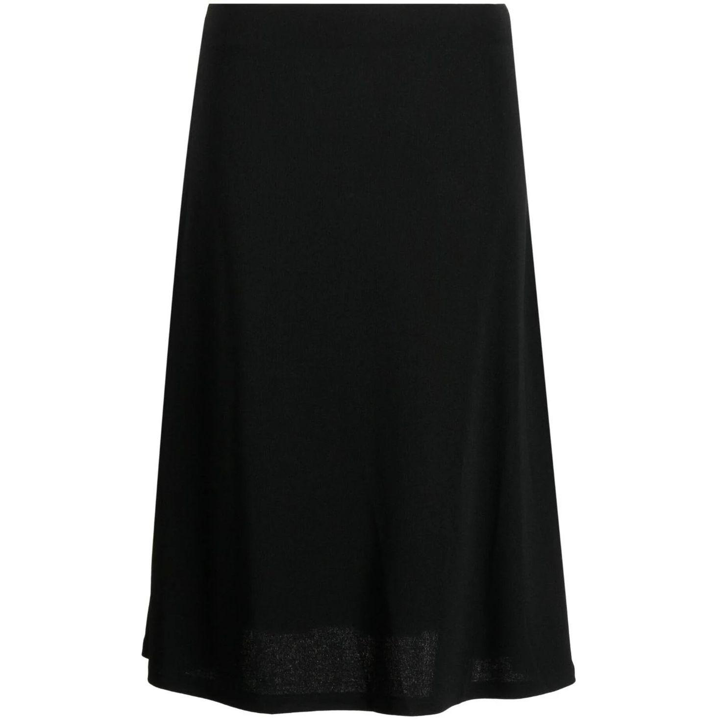 Maxi sijonas moterims, Juoda, Crepe skirt