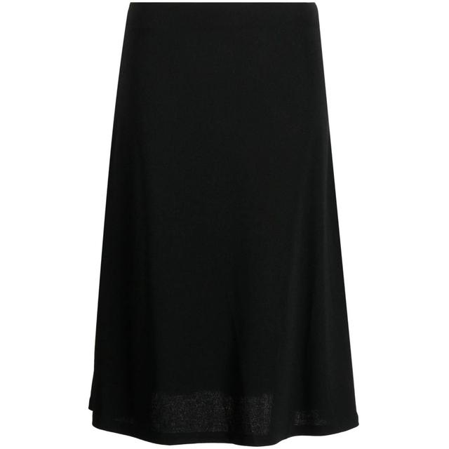 Maxi sijonas moterims, Juoda, Crepe skirt