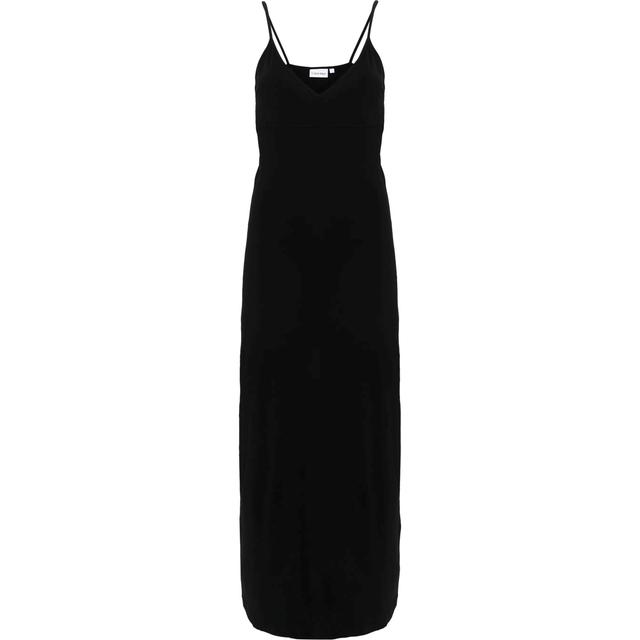 Maxi suknelė moterims, Juoda, Slip dress