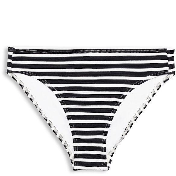 Apatinė kostiumėlio dalis moterims, Juoda, Striped bikini bottoms