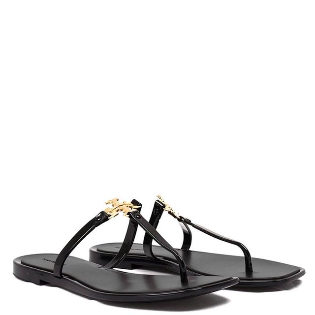 Pliažo šlepetės per pirštą moterims, Juoda, Roxanne jelly