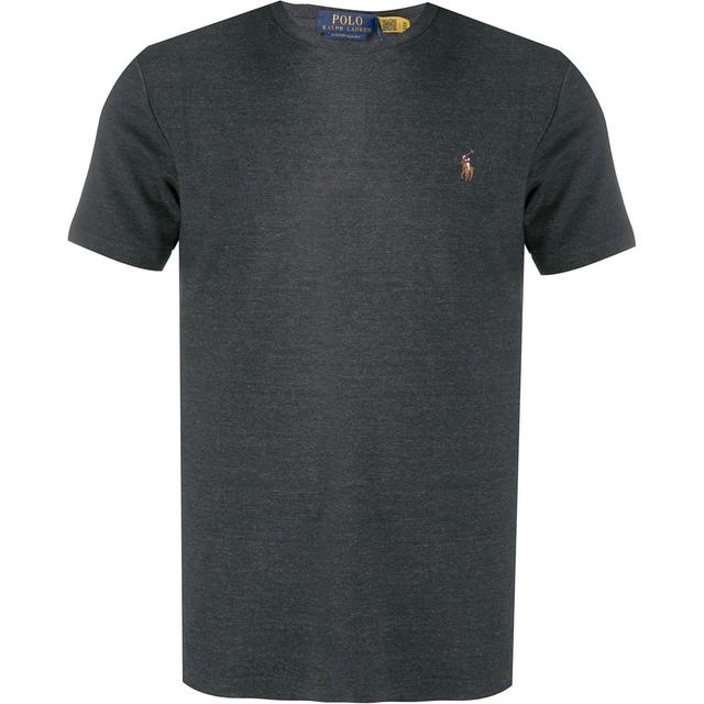 Marškinėliai trump. rankovėmis vyrams, Juoda, Embroidered logo plain t-shirt