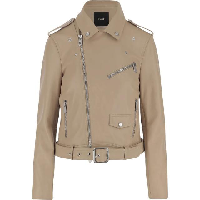 Odinė striukė moterims, Smėlio, Costa rica biker