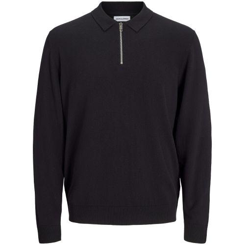 Megztinis vyrams, Juoda, Emil knit polo half zip