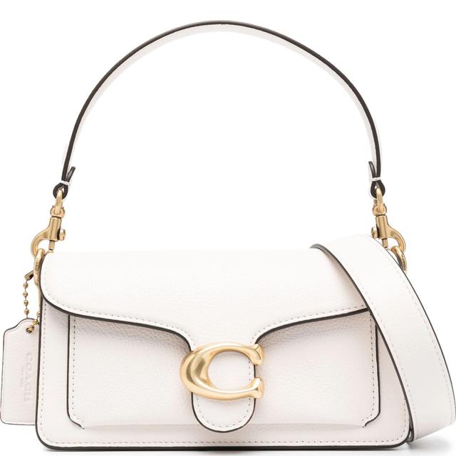 Rankinė per petį moterims, Balta, Leather tabby shoulder bag 20