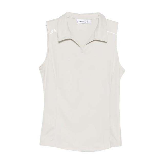 Polo marškiniai trumpos rank. moterims, Smėlio, Leah sleeveless polo