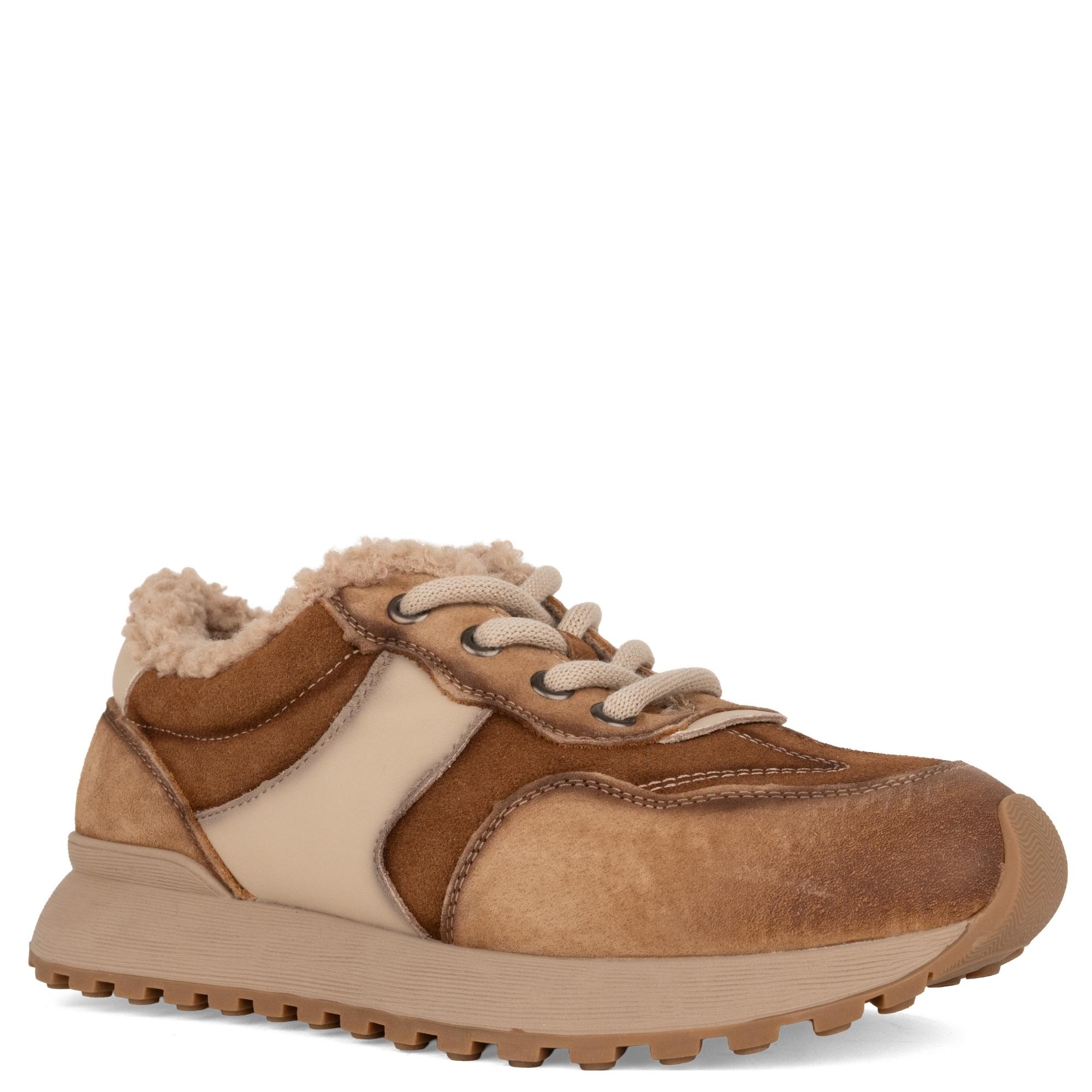 Laisvalaikio bateliai moterims, Ruda, Warm sneakers