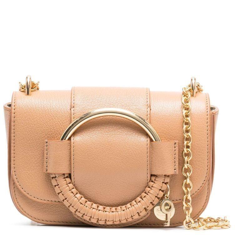 Rankinė per petį moterims, Ruda, Hana chain bag