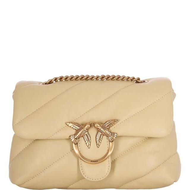 Rankinė per petį moterims, Geltona, Love puff mini cl