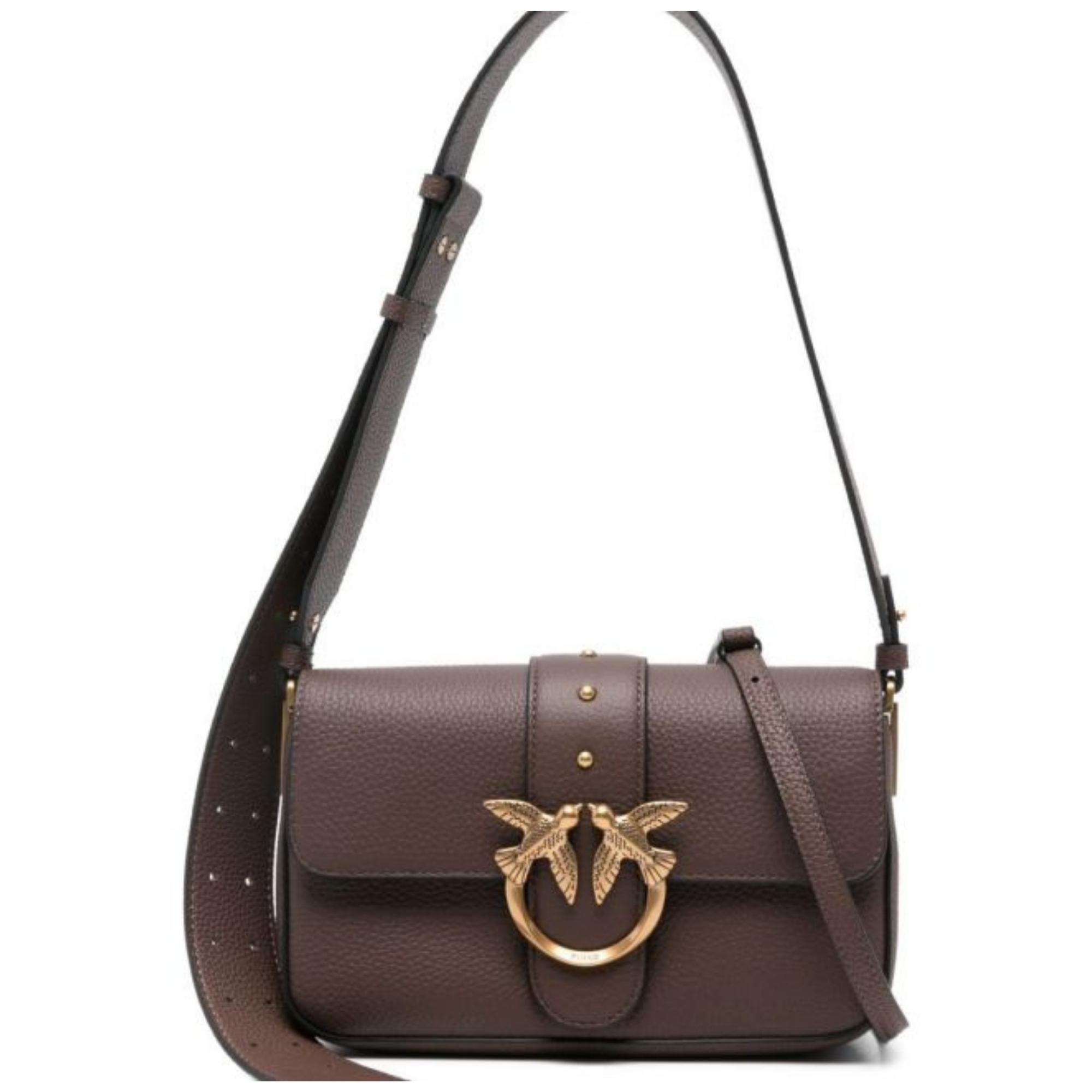 Rankinė per petį moterims, Ruda, Love birds shoulder bag