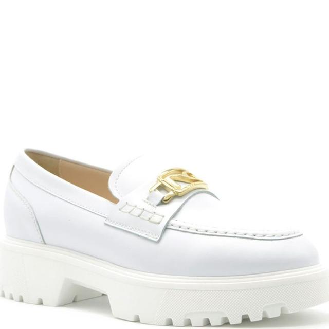 Loaferiai moterims, Balta, Skipper loafers