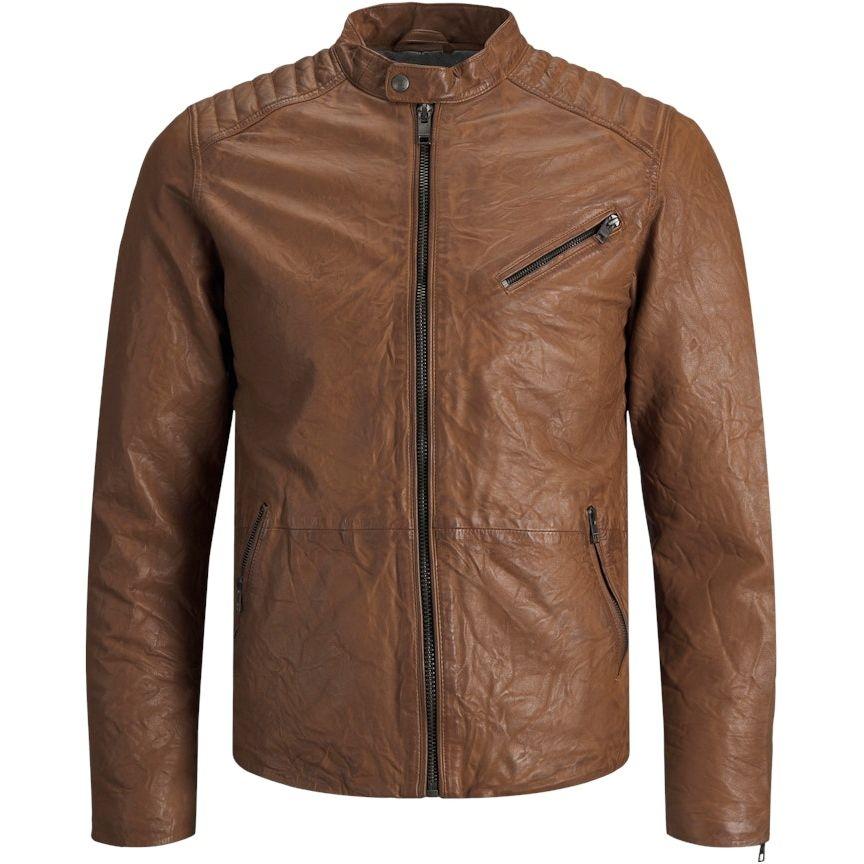 Striukė vyrams, Oranžinė, JJEJOEL LEATHER