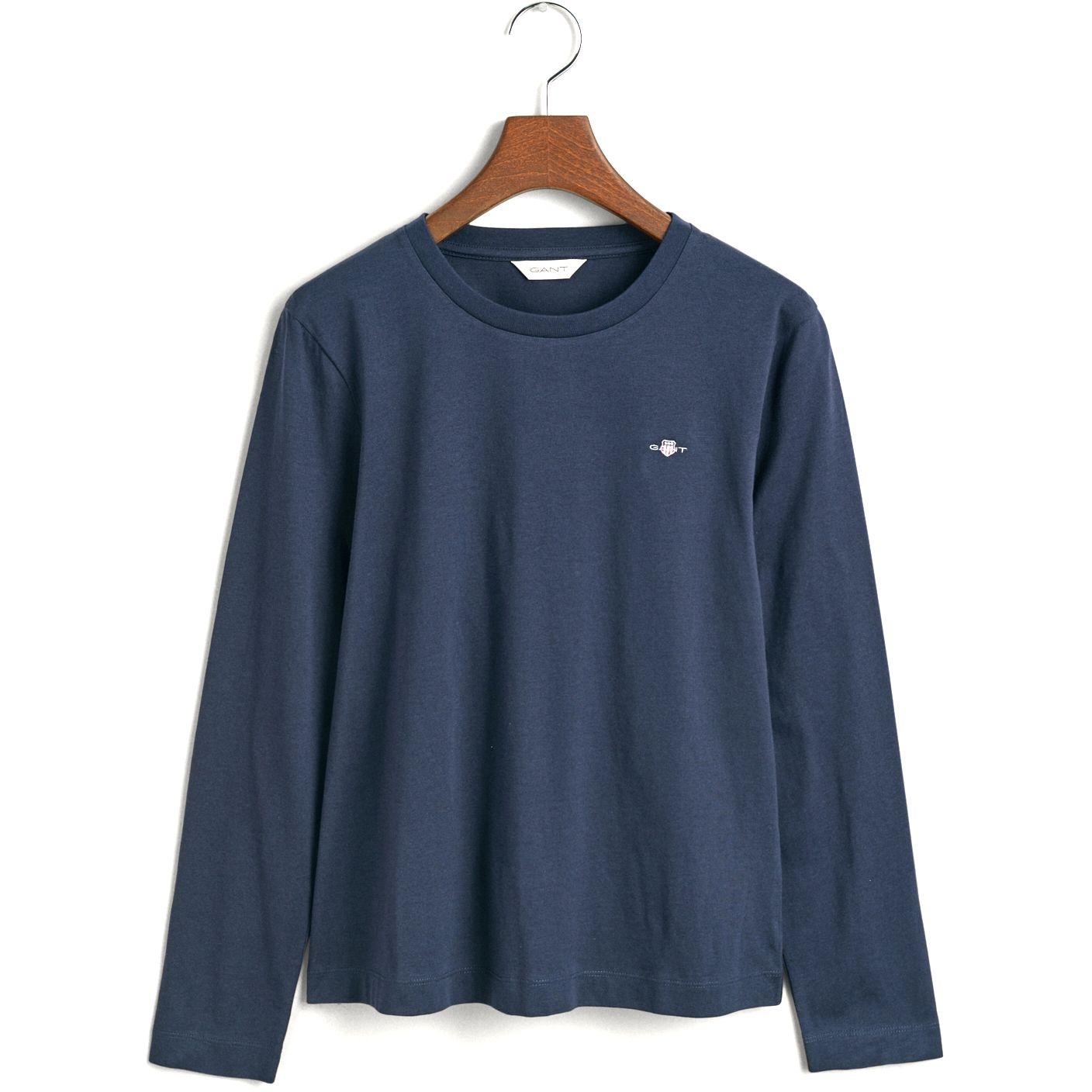 Marškinėliai ilgom. rankovėmis moterims, Mėlyna, reg shield ls t-shirt