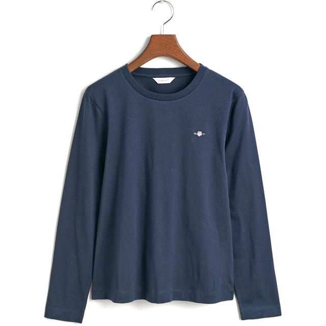 Marškinėliai ilgom. rankovėmis moterims, Mėlyna, reg shield ls t-shirt