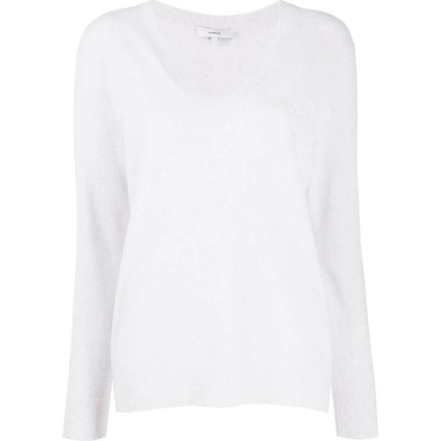 Megztinis su V apykakle moterims, Balta, Weekend v-neck