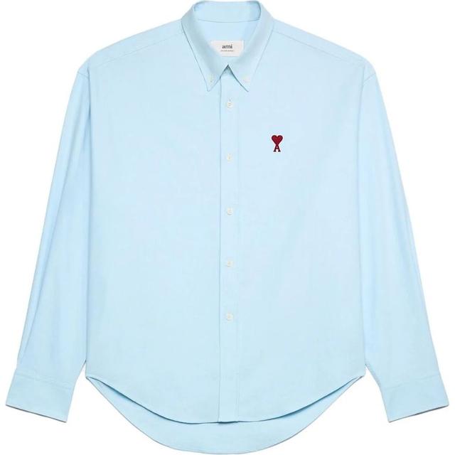 Marškiniai ilgomis rankovėmis, Mėlyna, Boxy fit shirt