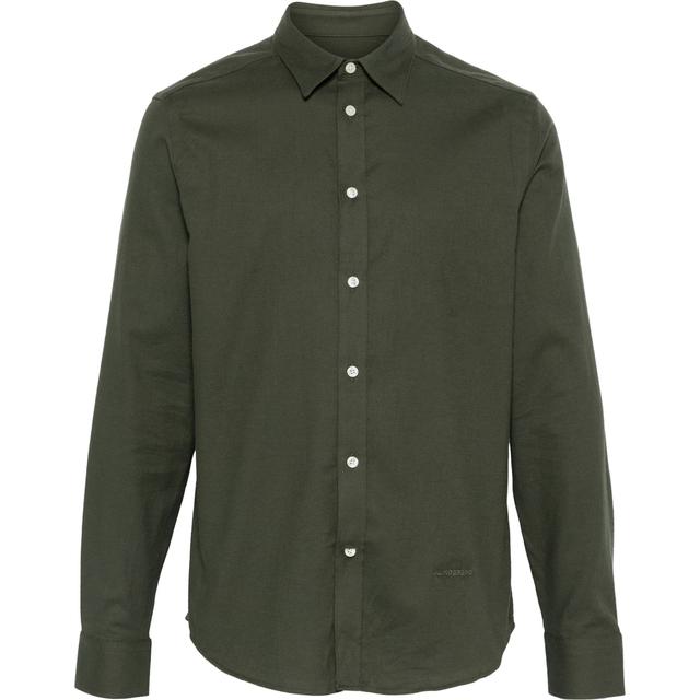 Marškiniai ilgomis rankovėmis vyrams, Žalia, Light flannel slim shirt